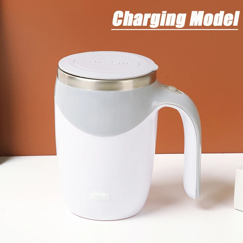Automatischer Magnet-Rührbecher aus Edelstahl – selbstmischend, USB, 380 ml
