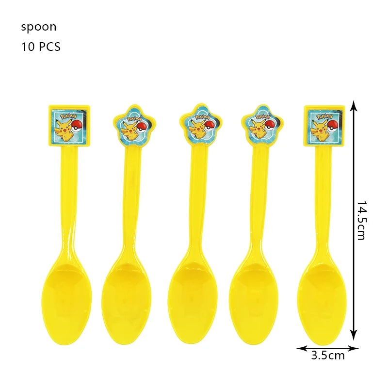 Pokemon Geburtstag Party Dekoration Neue Blitz Pikachu Ballon Für Kinder Event Liefert Einweg Geschirr Banner Hintergrund