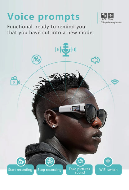 Xiaomi 4K FPV Smart Glasses mit HD-Kamera – Videoaufnahme, WiFi App-Steuerung & Sprachaufzeichnung für Outdoor & Sport