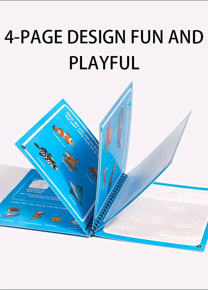 Magisches Wasser-Malbuch – Wiederverwendbares Montessori Malbuch für Kinder ohne Farbe