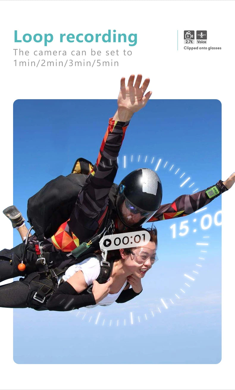 Xiaomi 4K FPV Smart Glasses mit HD-Kamera – Videoaufnahme, WiFi App-Steuerung & Sprachaufzeichnung für Outdoor & Sport