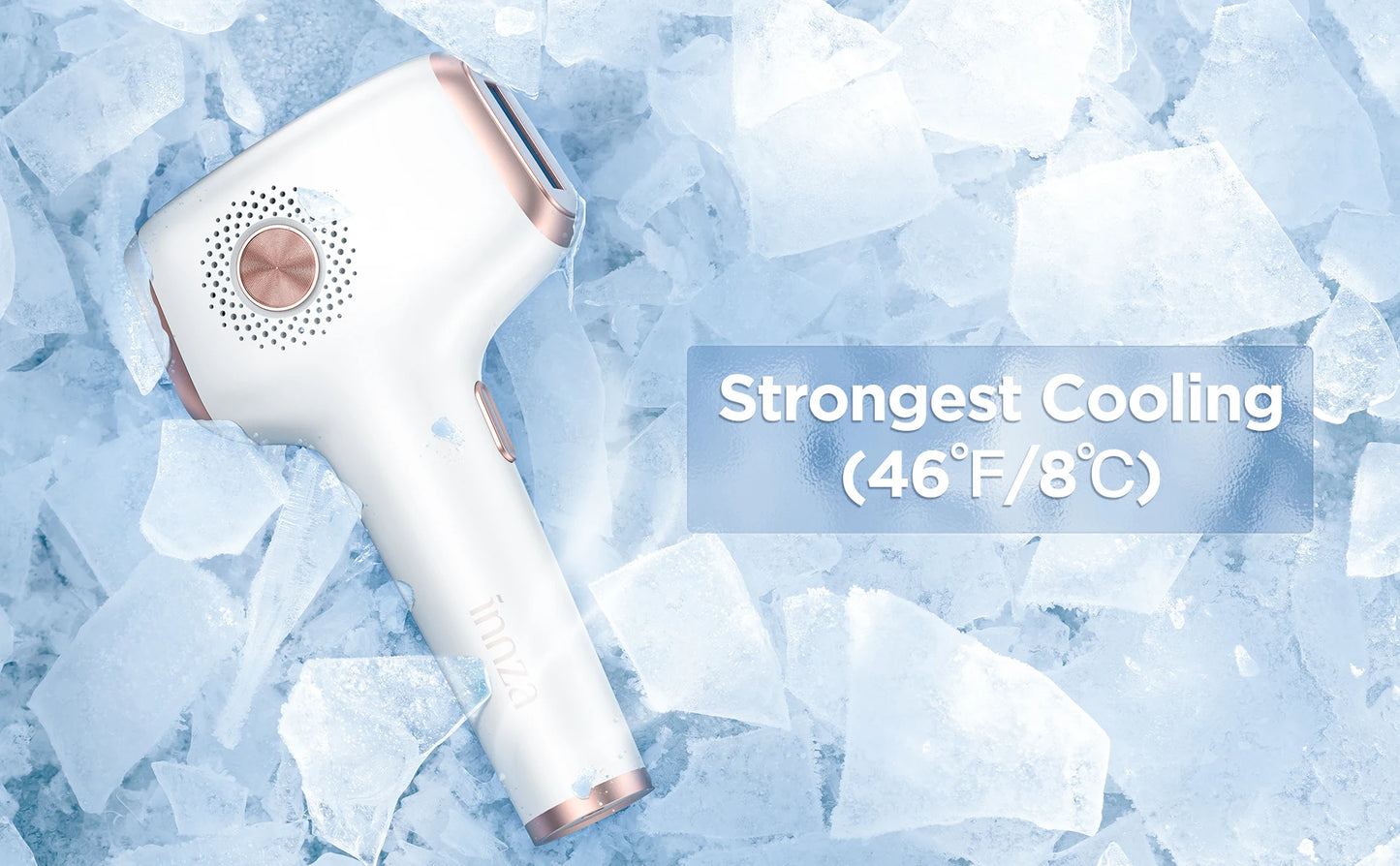 INNZA Haarentfernung mit Eiskühlungs-Pflegefunktion für Frauen, dauerhaft, 999.999 Blitze, schmerzloses IPL-Haarentfernungsgerät
