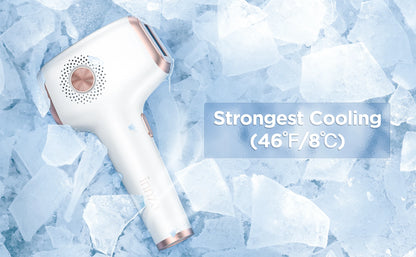 INNZA Haarentfernung mit Eiskühlungs-Pflegefunktion für Frauen, dauerhaft, 999.999 Blitze, schmerzloses IPL-Haarentfernungsgerät