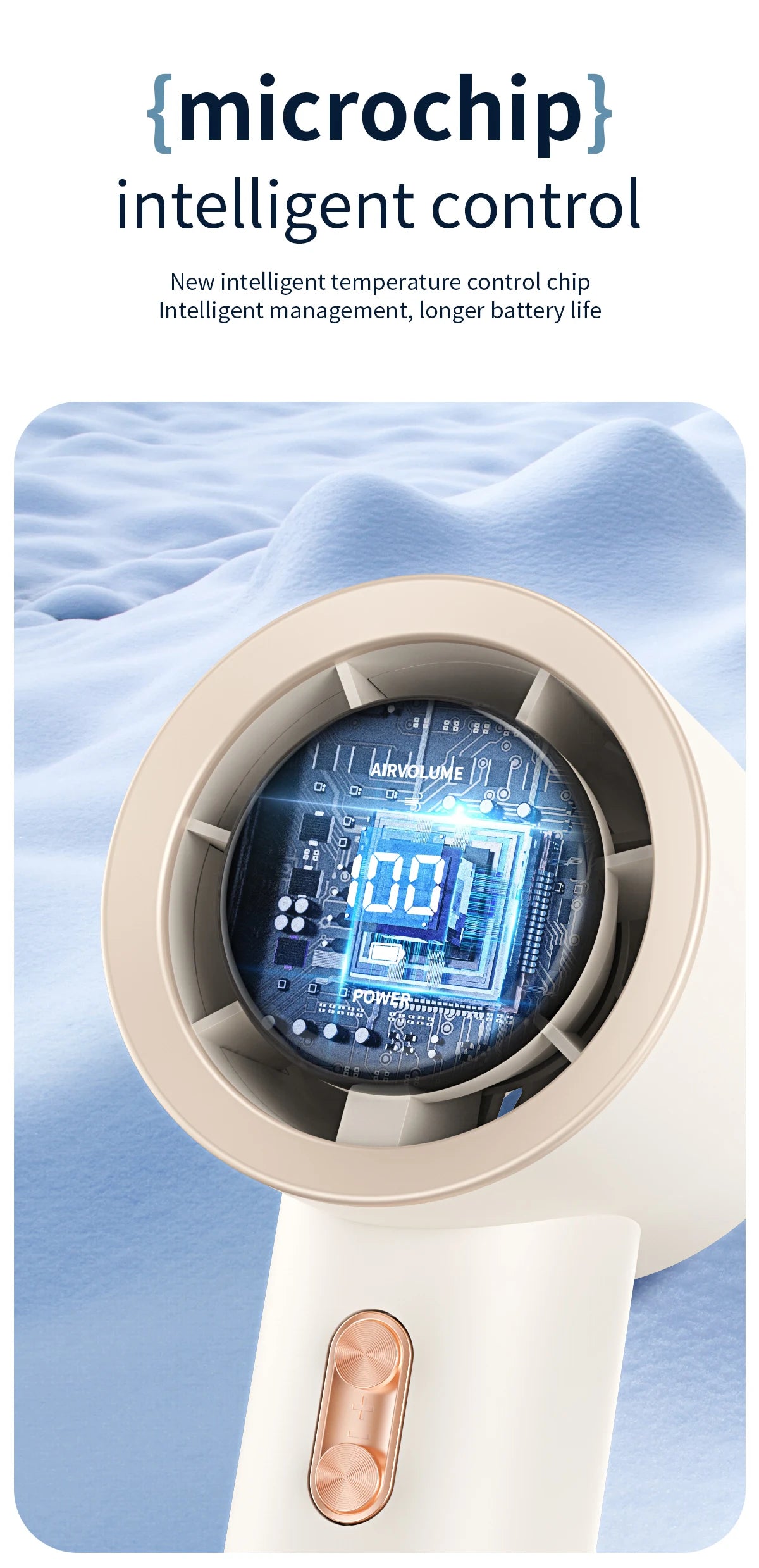 Seavidar Mini Handventilator – Tragbare USB-Klimaanlage mit 6 Lüftern & 199 Windstufen