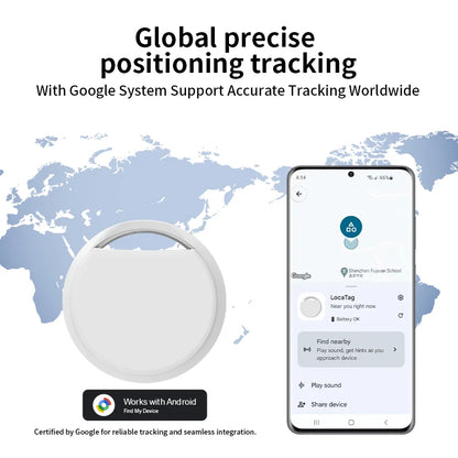 Bluetooth GPS Tracker für Android – Schlüssel- & Haustierfinder – kompatibel mit Google Find My App – Smart Tag mit langer Batterielaufzeit