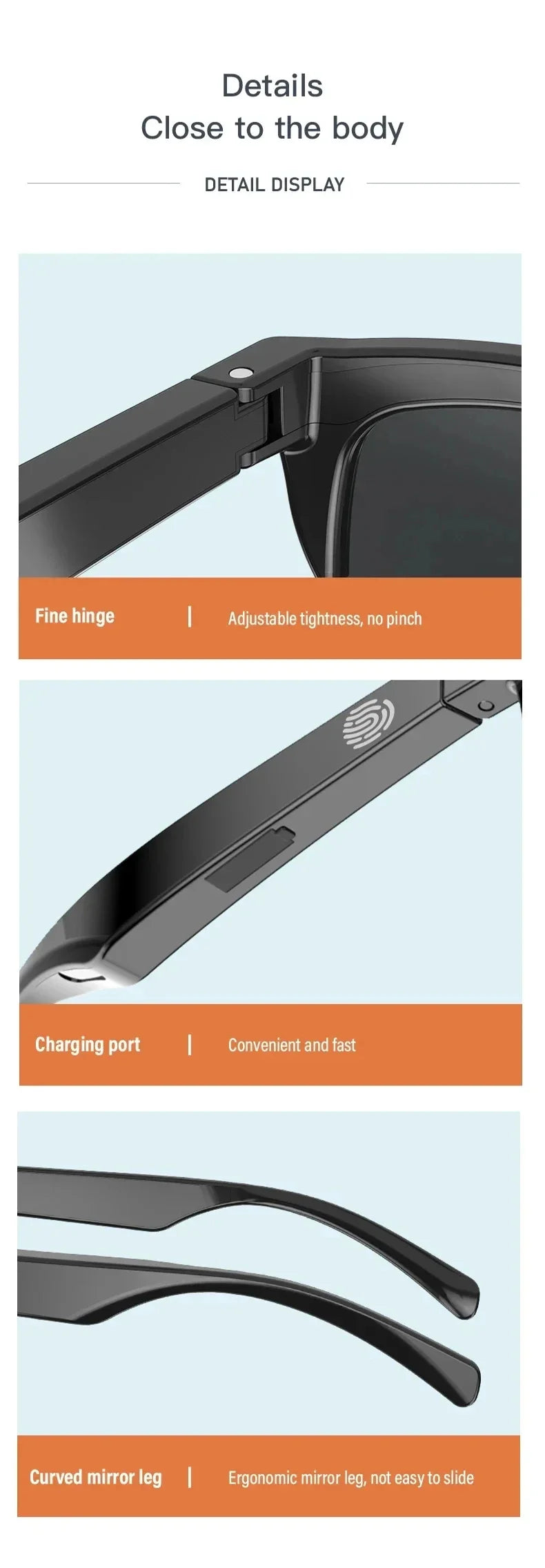 Xiaomi MIJIA Smart Sonnenbrille mit Bluetooth & HIFI-Sound – Wasserdicht, UV-Schutz, Freisprechfunktion