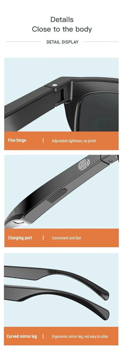 Xiaomi MIJIA Smart Sonnenbrille mit Bluetooth & HIFI-Sound – Wasserdicht, UV-Schutz, Freisprechfunktion