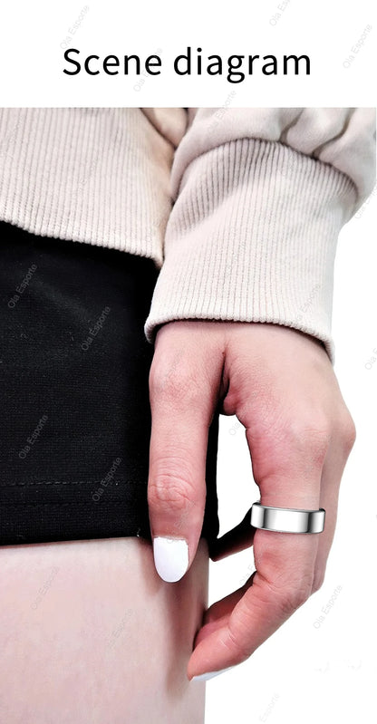 Smart Ring 2025 ohne Display – Fitness- & Gesundheitsring für Damen & Herren – Herzfrequenz, Schlaf, Blutsauerstoff – IP68 5ATM wasserdicht – für Android & iOS