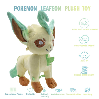Leafeon Vapor eon Glaceon Sylveon Espeon Umbron Vapor eon Sylveon Plüschtiere Spiel für Sammler geschenk, weiche Plüschtiere gefüllt