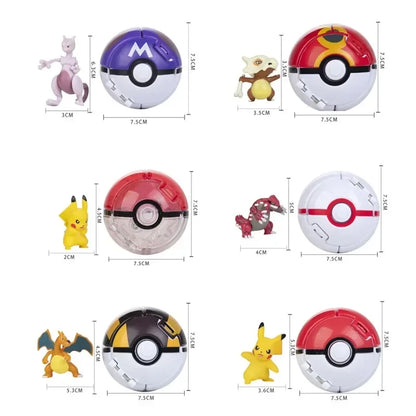 Pokémon Figur mit Pokéball – Pikachu, Glurak & Co. im Modell-Set von MINISO