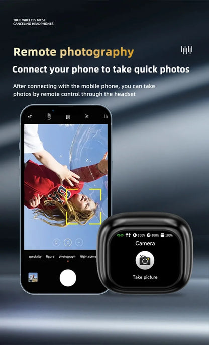 Übersetzungs-Kopfhörer mit Touch-Steuerung – Bluetooth 5.4 Headset mit Echtzeit-Übersetzung in 144 Sprachen – Noise Cancelling & Ladecase