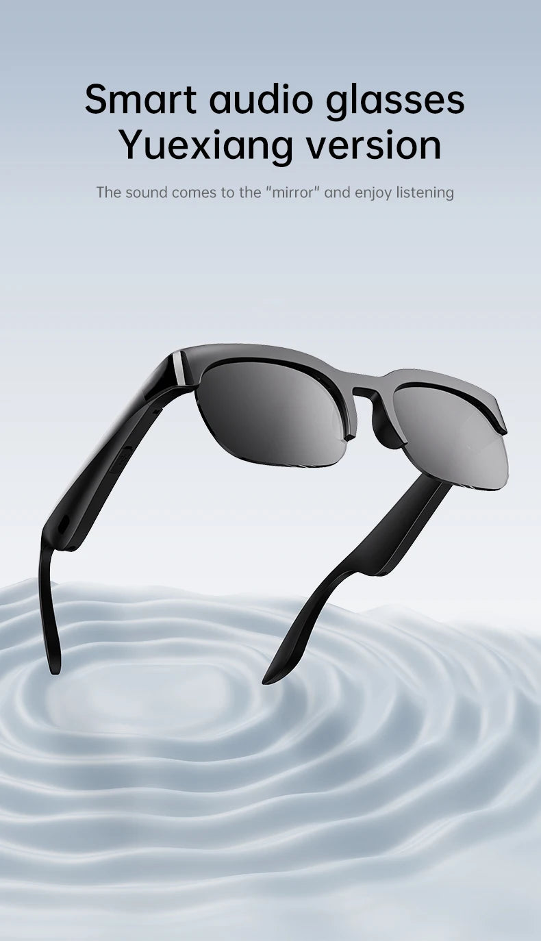 Smart Audio-Brille XG89 mit Übersetzungsfunktion – Bluetooth 6.0 Sonnenbrille mit Kopfhörer & Noise Cancelling – 144 Sprachen – für Reisen & Business