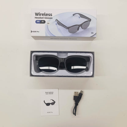 AI Übersetzungs-Sonnenbrille mit Bluetooth 5.3 – 144 Sprachen in Echtzeit – Musikbrille mit Lautsprecher & Mikrofon – Sportbrille für Reisen & Outdoor