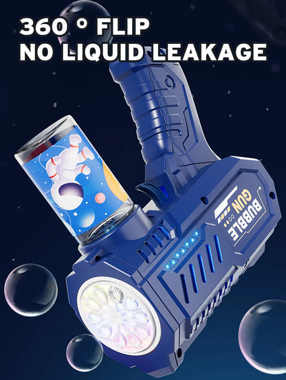 Automatische Seifenblasenpistole – Rocket Bubble Gun mit Akku & Flüssigkeit für Kinder
