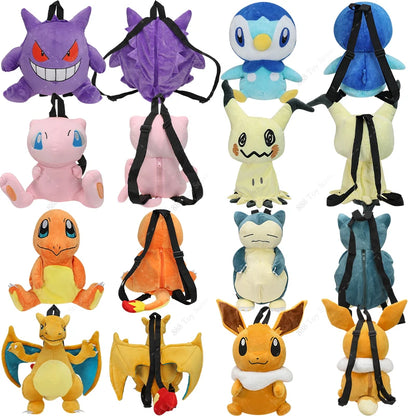 Pokémon Plüsch-Rucksack – Gengar, Pikachu, Evoli & Co. als Kuscheltier-Schulrucksack für Kinder