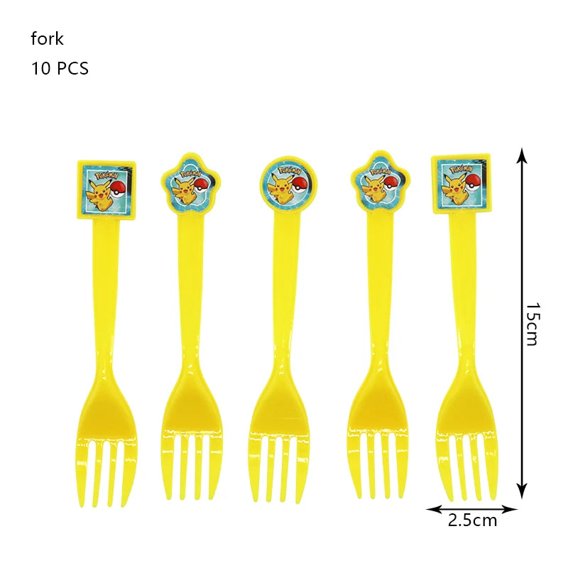 Pokemon Geburtstag Party Dekoration Neue Blitz Pikachu Ballon Für Kinder Event Liefert Einweg Geschirr Banner Hintergrund