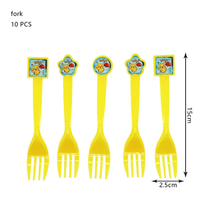 Pokemon Geburtstag Party Dekoration Neue Blitz Pikachu Ballon Für Kinder Event Liefert Einweg Geschirr Banner Hintergrund