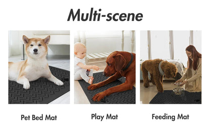 Wasserdichte Napfunterlage für Hunde & Katzen – Futterunterlage mit Gummirücken – Rutschfest & schnelltrocknend