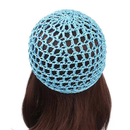 Haarnetz Damen gehäkelt – Elastisches Mesh Turban Cap – Schlafhaube & Haarpflege-Hilfe – atmungsaktiv & bequem – Unisex
