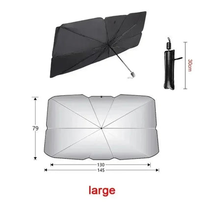 Auto-Sonnenschirm Frontscheibe – Faltbarer Car Sunshade Umbrella für Sommer & UV-Schutz