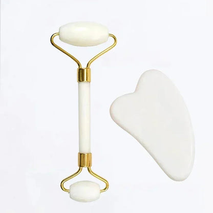 AYHle Jade Roller & Gua Sha – Natürliches Stein-Massage-Set für Gesicht, Hals & Augenpflege