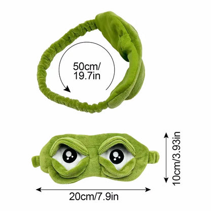 Süße Frosch-Schlafmaske – Weiche Augenmaske für Mittagsschlaf & Reisen – Lichtschutz & Komfort
