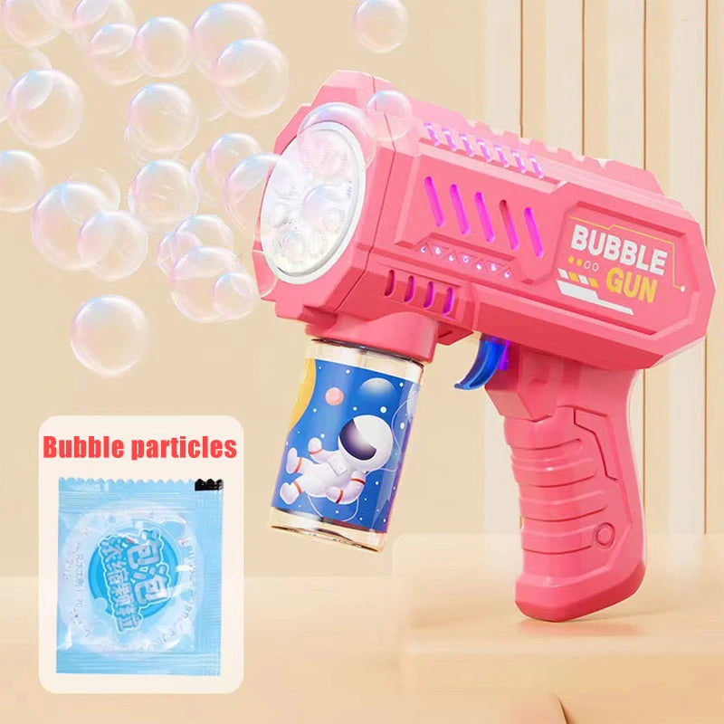 Automatische Seifenblasenpistole – Rocket Bubble Gun mit Akku & Flüssigkeit für Kinder