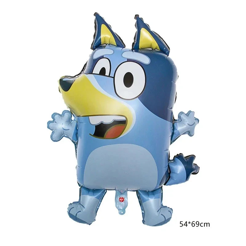 Bluey Ballons Blueies Cartoon Hund Ballon Bingoed Alles Gute zum Geburtstag Banner Geschirr Hintergrund Party Dekorationen Kind Kuchen Topper