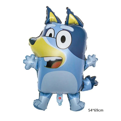 Bluey Ballons Blueies Cartoon Hund Ballon Bingoed Alles Gute zum Geburtstag Banner Geschirr Hintergrund Party Dekorationen Kind Kuchen Topper