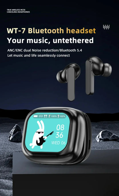 Übersetzungs-Kopfhörer mit Touch-Steuerung – Bluetooth 5.4 Headset mit Echtzeit-Übersetzung in 144 Sprachen – Noise Cancelling & Ladecase