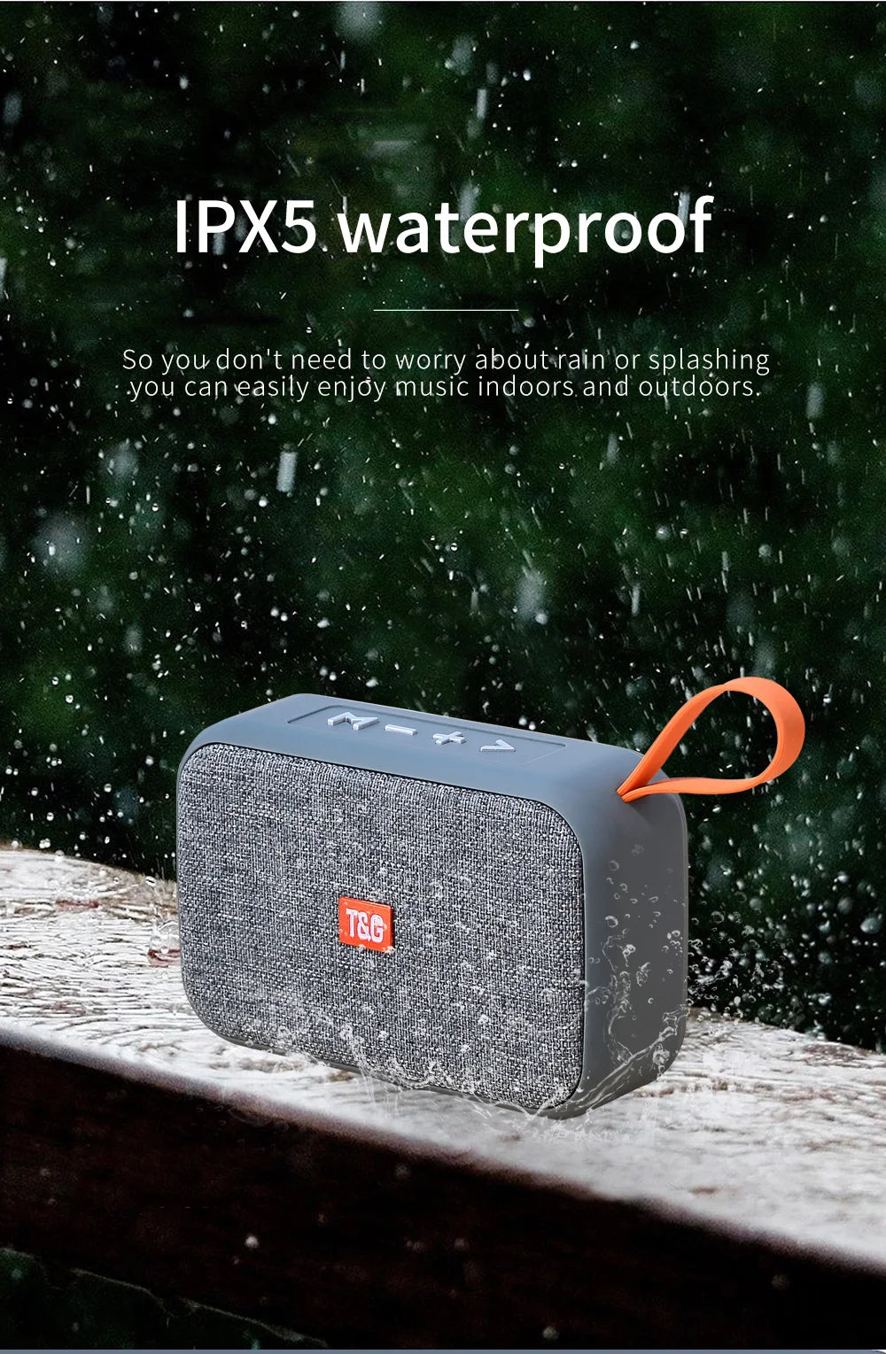 TG506 Mini Bluetooth Lautsprecher – wasserdicht, mit FM & TF-Karte