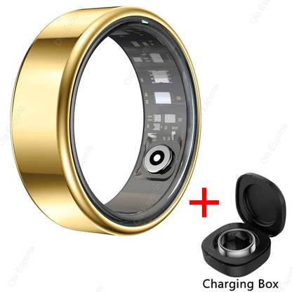 Smart Ring 2025 ohne Display – Fitness- & Gesundheitsring für Damen & Herren – Herzfrequenz, Schlaf, Blutsauerstoff – IP68 5ATM wasserdicht – für Android & iOS