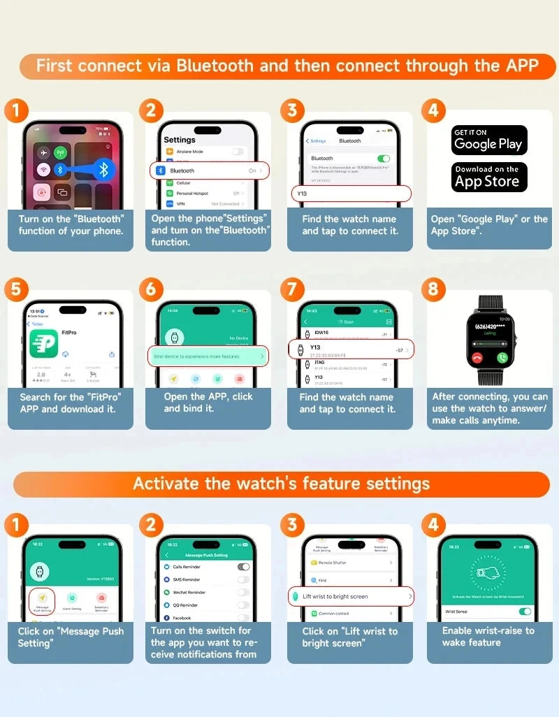 1,83" Smartwatch für Damen & Herren – BT Call, Fitness & Full Touchscreen