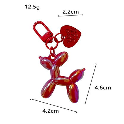 Balloon Dog Schlüsselanhänger – Acryl-Tieranhänger im Y2K-Stil – Süßes Accessoire für Taschen & Schlüssel