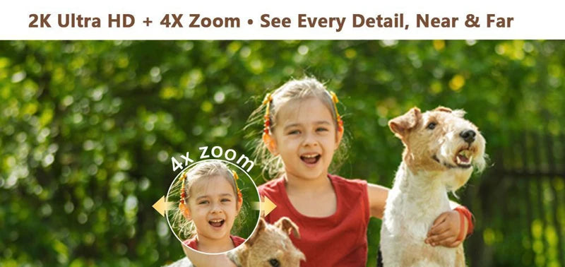 5MP WLAN Fensterkamera mit 4K & Farb-Nachtsicht – Indoor & Outdoor, Bewegungserkennung, Zwei-Wege-Audio, Alexa-kompatibel