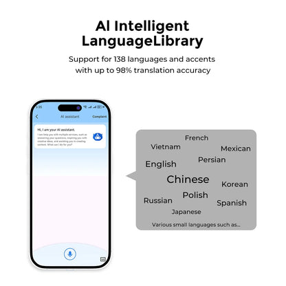 AI Übersetzungs-Sonnenbrille mit Bluetooth 5.3 – 144 Sprachen in Echtzeit – Musikbrille mit Lautsprecher & Mikrofon – Sportbrille für Reisen & Outdoor