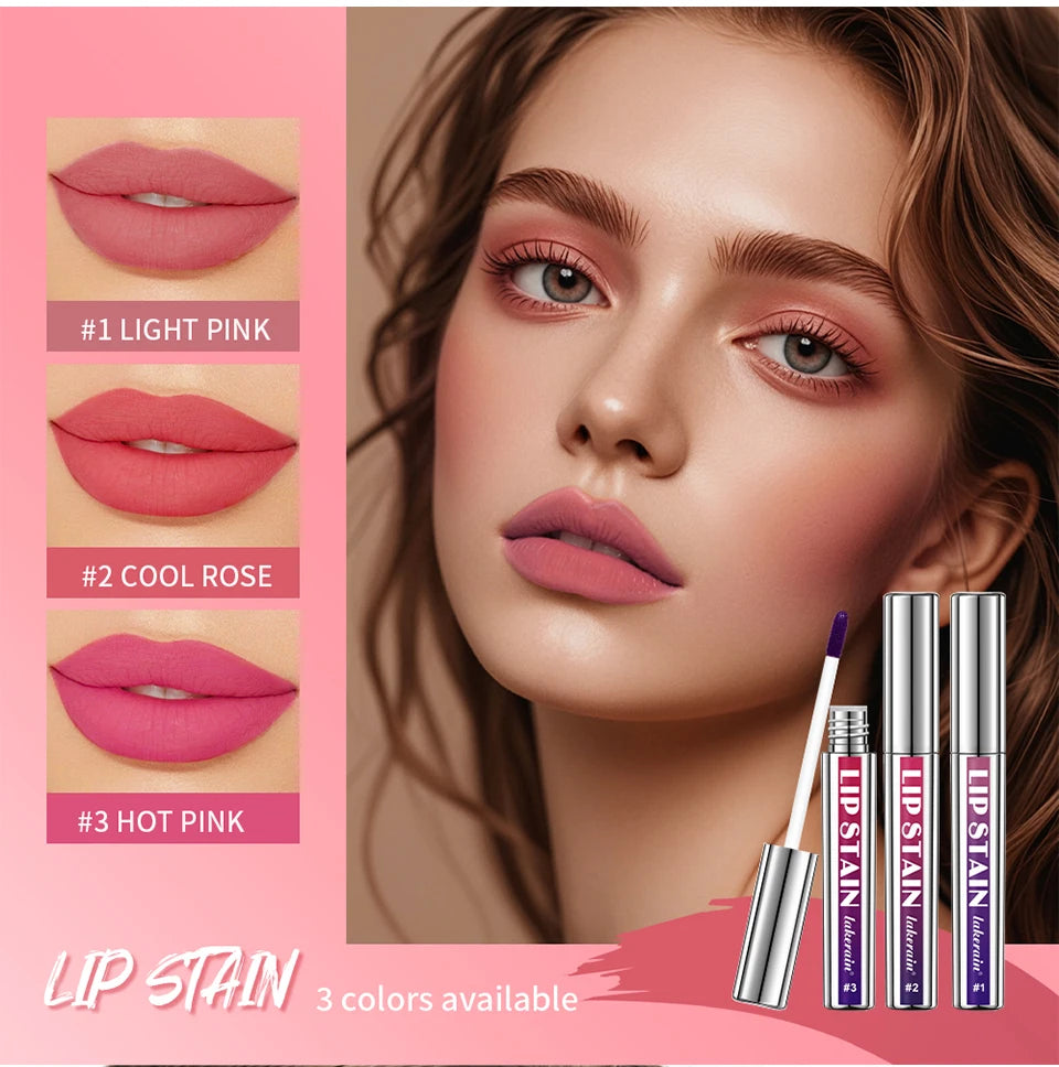 Korean Lip Tint Peel Off – Matte Lip Ink, langanhaltend & wasserfest, 3 Farben