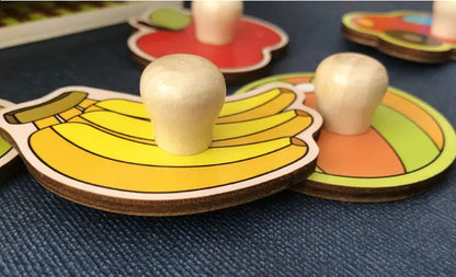 Montessori Holzpuzzle Tiere – Lernspielzeug mit Greifhilfe für Kinder ab 1 Jahr