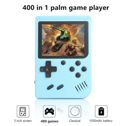 400 in 1 Mini Retro Handheld Spielkonsole – 8-Bit mit 3" Farbdisplay