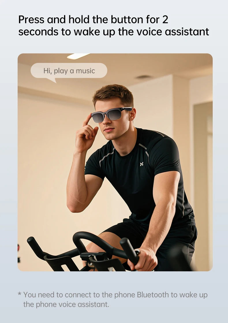 Smart Audio-Brille XG89 mit Übersetzungsfunktion – Bluetooth 6.0 Sonnenbrille mit Kopfhörer & Noise Cancelling – 144 Sprachen – für Reisen & Business