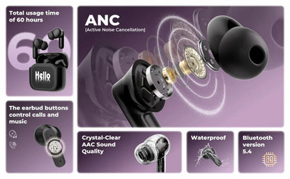 2er-Set Übersetzungs-Kopfhörer – Bluetooth 5.4 Earbuds mit Echtzeit-Übersetzung in 144 Sprachen – Noise Cancelling Headsets für Reisen & Business