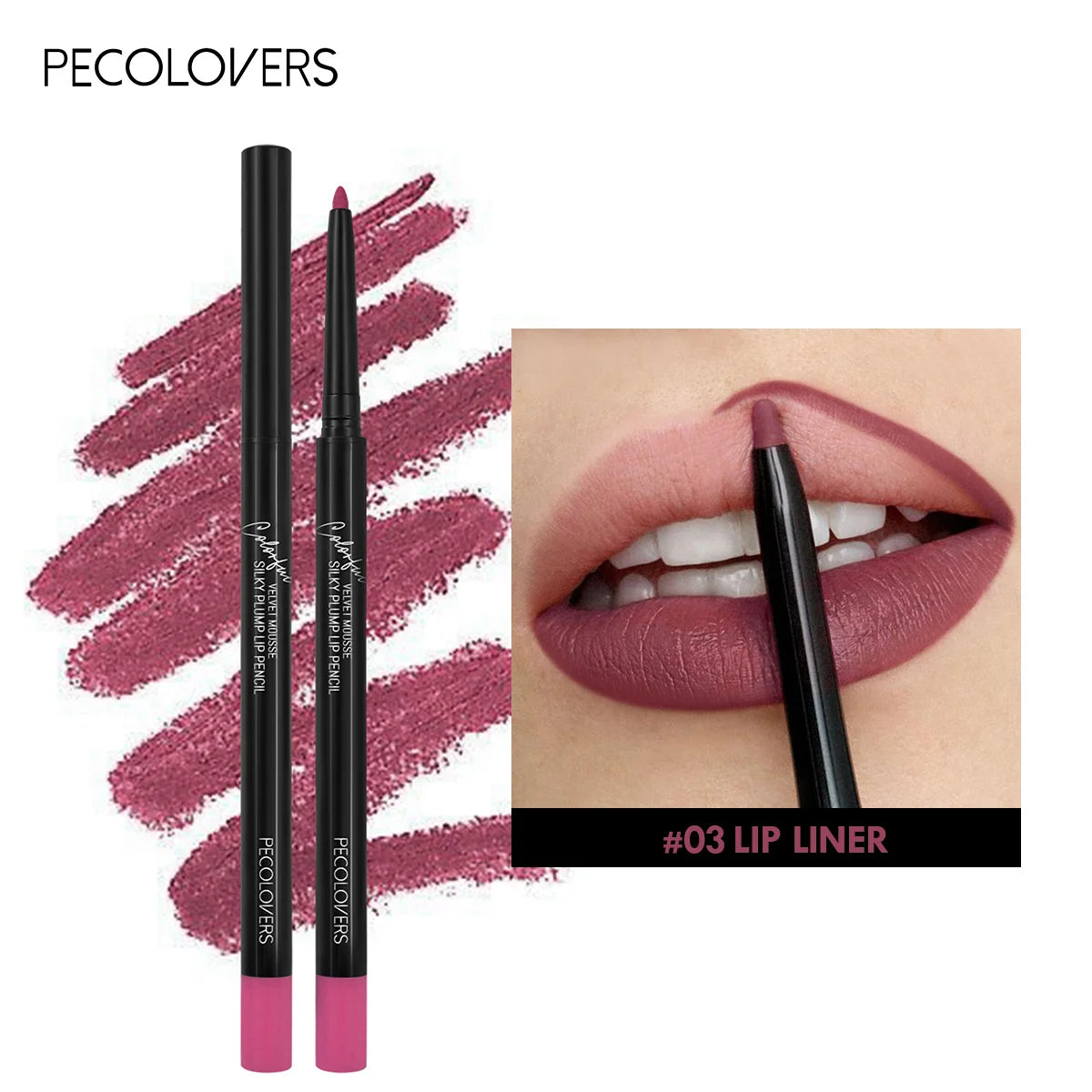 Wasserfester Matte Lipliner – Konturenstift in 12 Farben, langanhaltend & nicht abfärbend