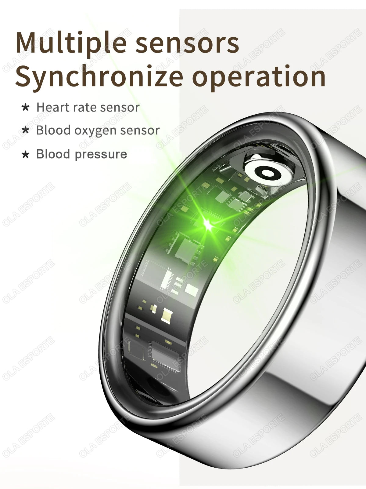 Smart Ring 2025 ohne Display – Fitness- & Gesundheitsring für Damen & Herren – Herzfrequenz, Schlaf, Blutsauerstoff – IP68 5ATM wasserdicht – für Android & iOS