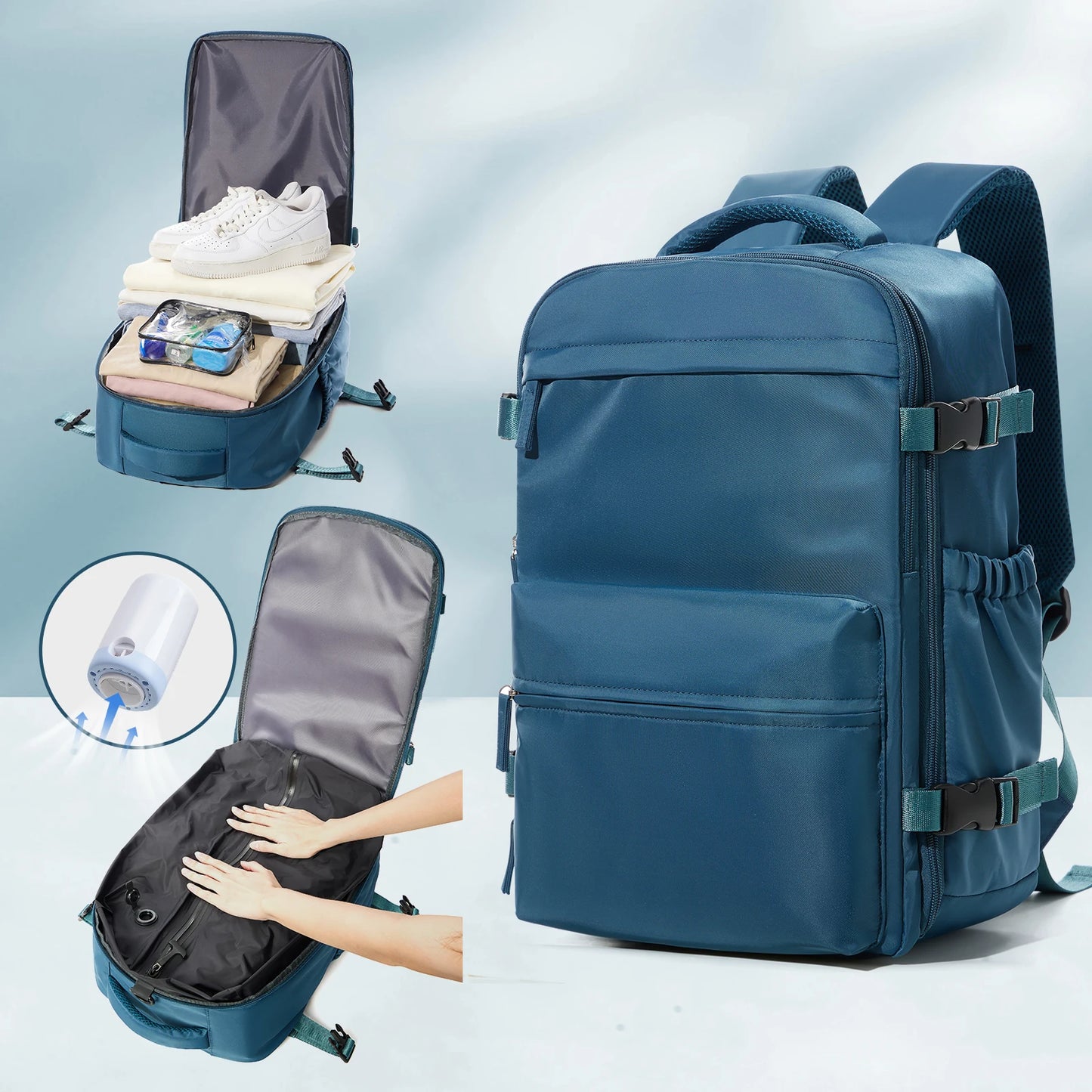 Reiserucksack mit Laptopfach 20–35 L – Expandierbarer Business- & Schulrucksack für Damen & Herren