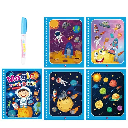 Magisches Wasser-Malbuch mit Stift – Lernspielzeug für Kinder ab 2 Jahren