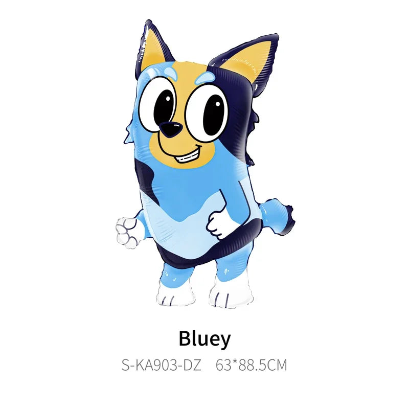Bluey Ballons Blueies Cartoon Hund Ballon Bingoed Alles Gute zum Geburtstag Banner Geschirr Hintergrund Party Dekorationen Kind Kuchen Topper