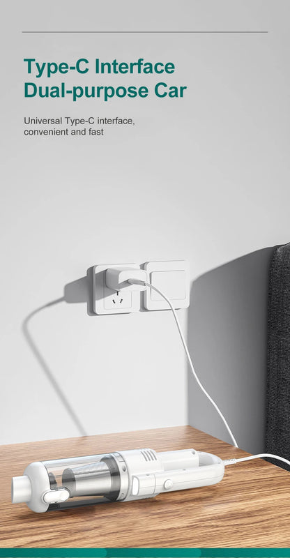 Kabelloser Handstaubsauger 15000Pa – Nass & Trocken – HEPA-Filter, 120 W – Für Auto, Boden & Haushalt