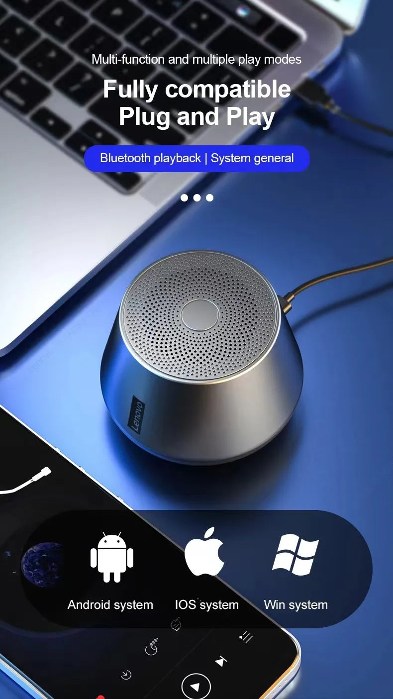 Lenovo K3 Pro Bluetooth Lautsprecher – Stereo Sound, 1200 mAh, wasserdicht