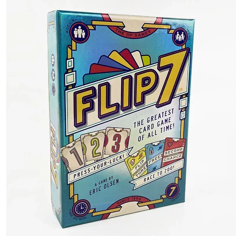 FLIP 7 Kartenspiel – Themenmix aus Natur, Fantasy, Musik & mehr – Familienspiel ab 14 Jahren