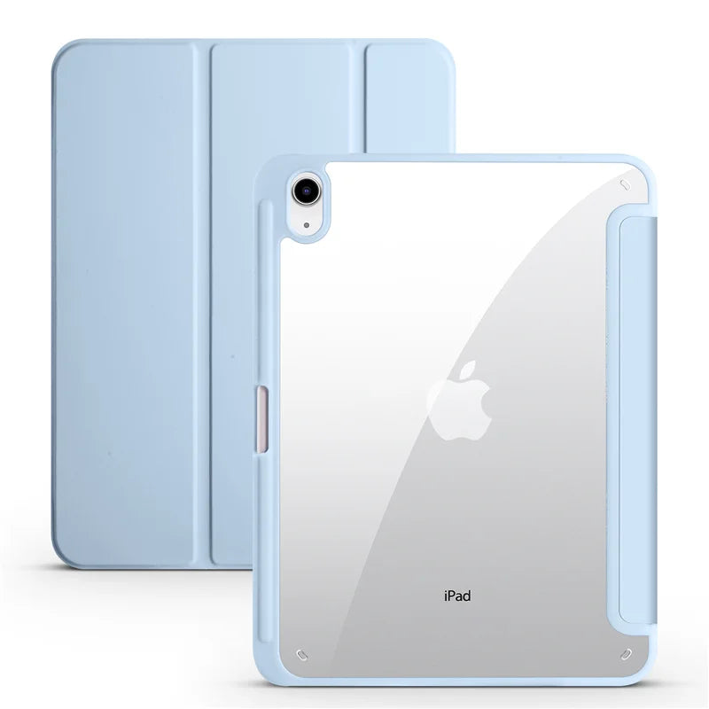 iPad Hülle mit Stifthalter & Standfunktion – Acryl Rückseite, stoßfest